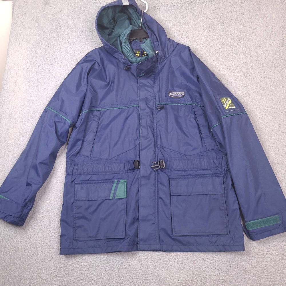 Wetskins Jacket Rain‎ Coat Mens XL Blue Comfort Zone Outdoor Golf Heavyweight